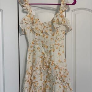 Sabo Skirt Cream and Orange Floral Dress